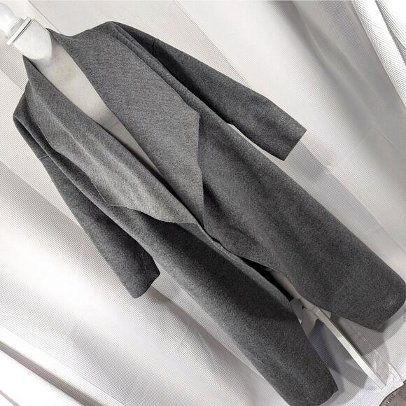 BOOHOO! OVERSIZED, DECONSTRUCTED VOGUE CHIC ASH GRAY OPEN FRONT COAT! SZ 8 - Picture 8 of 8